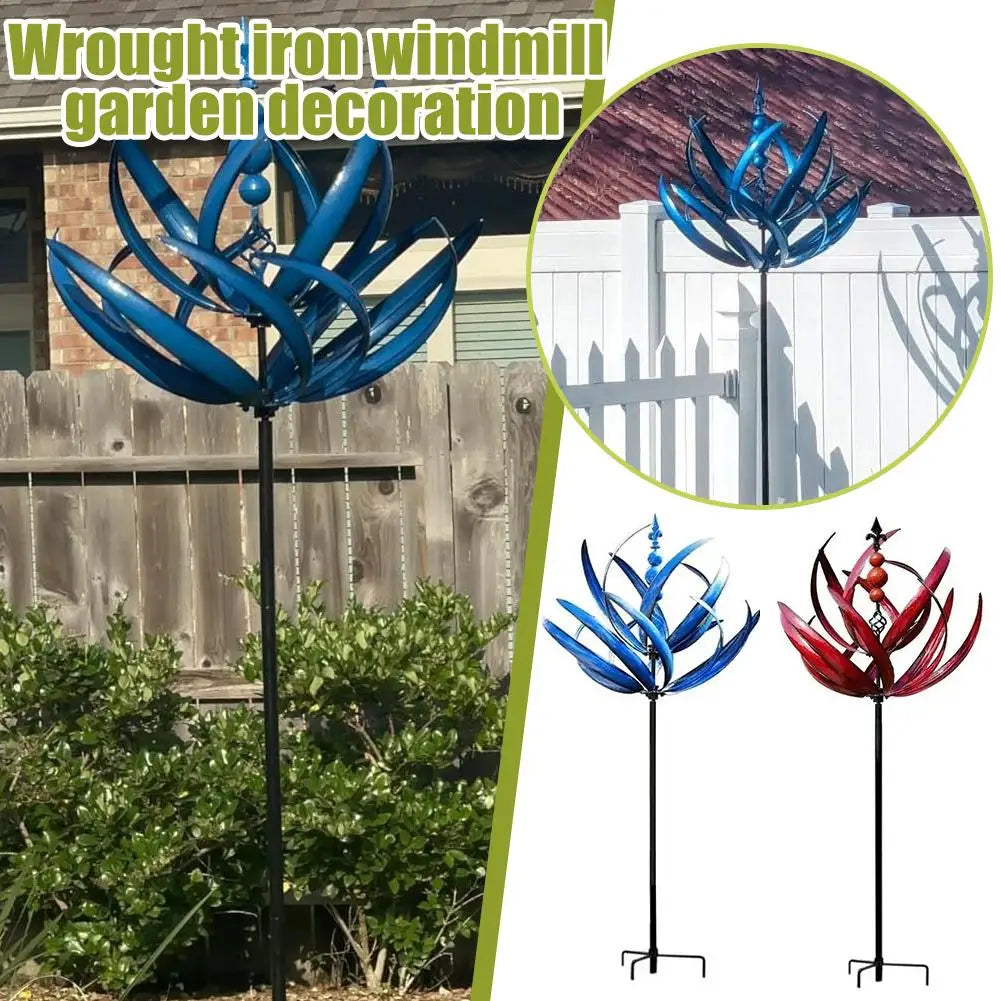 Lawn Metal Wind Solar Spinners