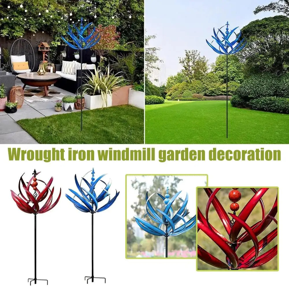 Lawn Metal Wind Solar Spinners