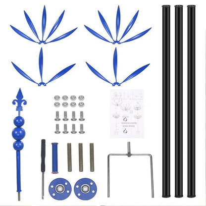 Lawn Metal Wind Solar Spinners