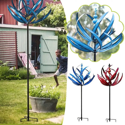 Lawn Metal Wind Solar Spinners