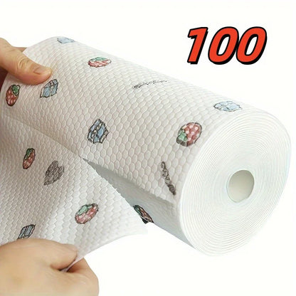 50 100pcs/roll Dishcloth Absorbent Paper