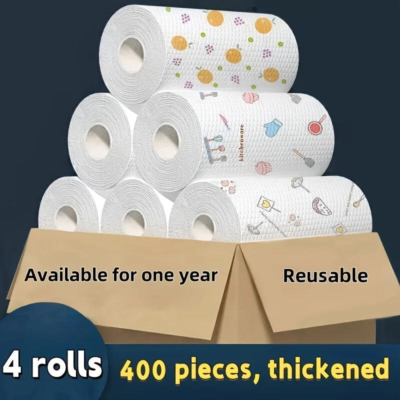 50 100pcs/roll Dishcloth Absorbent Paper