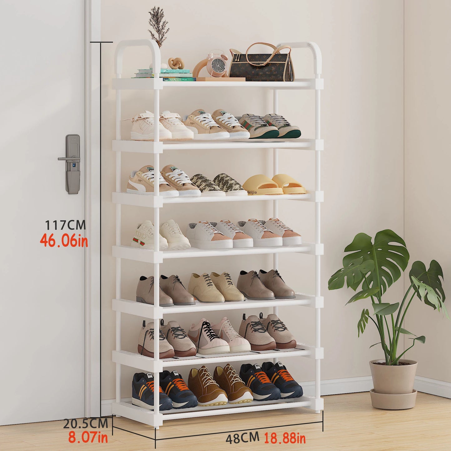 4-5-6-7 Single/Double Row Shoe Cabinets