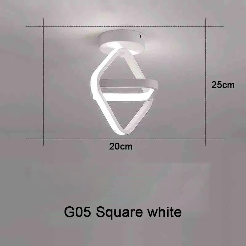 Modern LED Ceiling Light 2 Rings