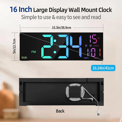 16.2'' Large Digital Wall Clock